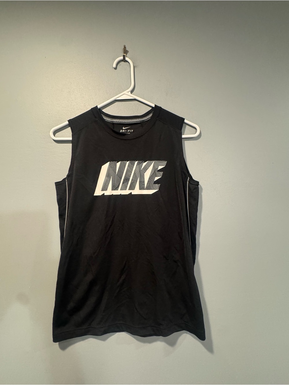 * Boys Black Nike Dri-Fit Tank Top